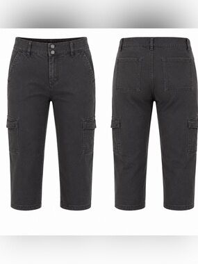 NWT Sonoma Goods for Life Women’s Capri Cargo Pants Gray Size 16 Mid Rise
